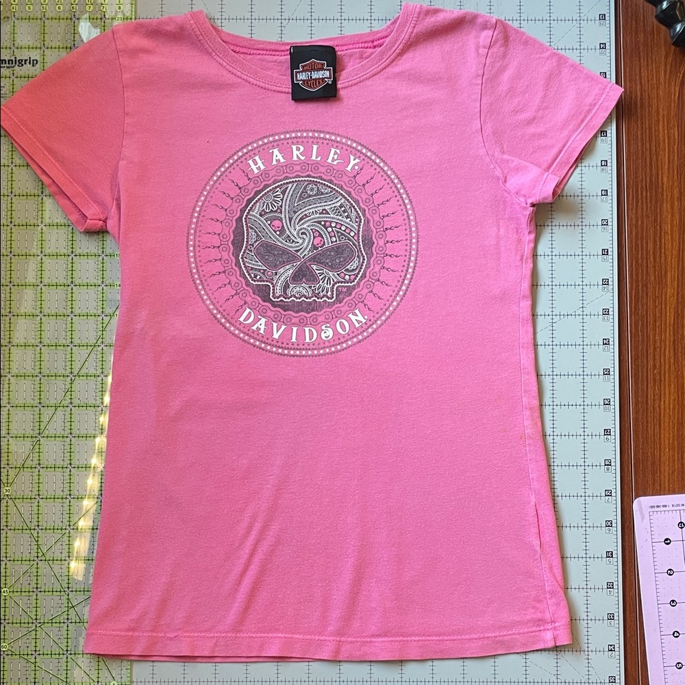 Harley-Davidson Kids Pink Graphic Tee
